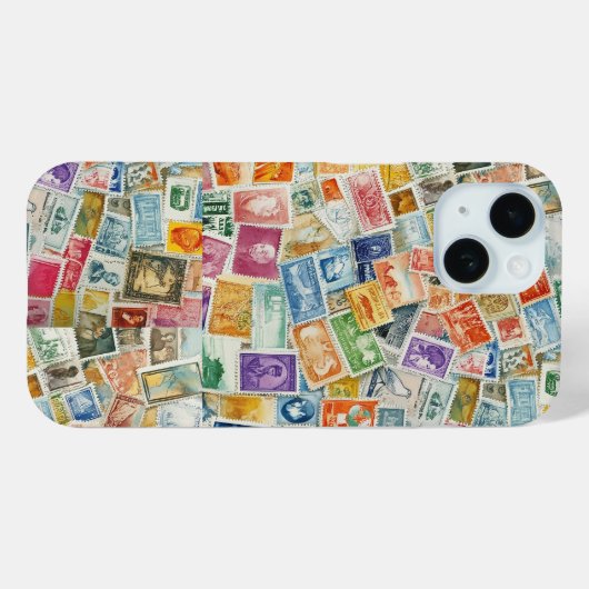 郵便切手水彩 Case-Mate iPhoneケース (裏面 (横))