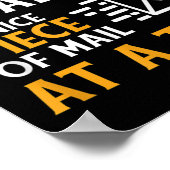 郵便労おもしろい働者宅配便引用文 ポスター (角)