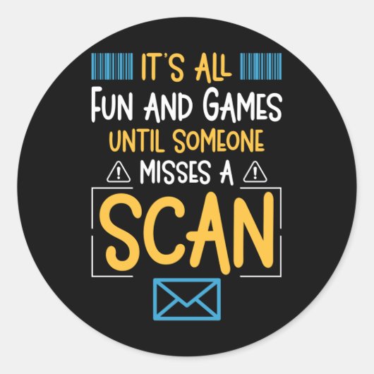 郵便労おもしろい働者郵便配達人 ラウンドシール (正面)