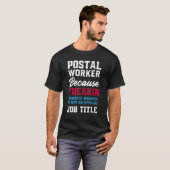 郵便労おもしろい働者 Tシャツ (正面フル)