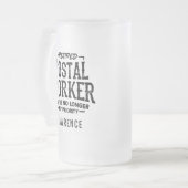 郵便労おもしろい退職した働者の個人名 フロストグラスビールジョッキ (正面左)