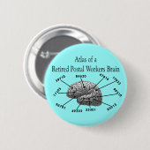 郵便労おもしろい退職した働者のTシャツとギフト 缶バッジ (正面&裏面)