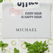 郵便労パーソナライズされた働者退職郵便配達人 キッチンタオル (折り畳み)