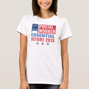 郵便労働者必須従業員愛国者2020 Tシャツ