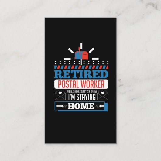 郵便労退職した働者おもしろい退職金 名刺 (正面)