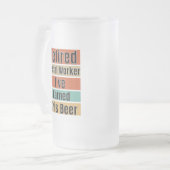 郵便労退職した働者このビールは手に入れた フロストグラスビールジョッキ (正面左)