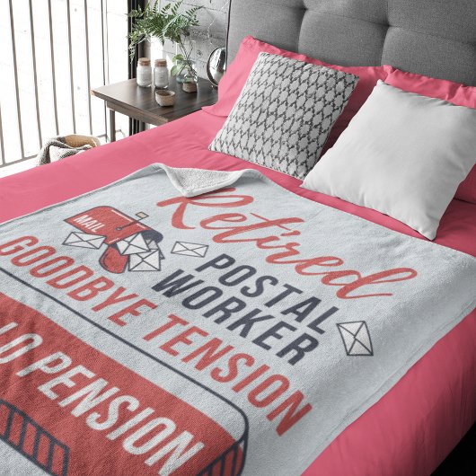 郵便労退職した働者さよなら引退退職 フリースブランケット