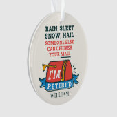 郵便労退職した働者のカスタム退職 オーナメント (正面)