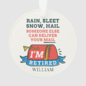 郵便労退職した働者のカスタム退職 オーナメント (裏面)
