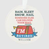郵便労退職した働者のカスタム退職 オーナメント (正面)