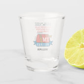 郵便労退職した働者のカスタム退職 ショットグラス (裏面)