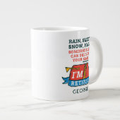 郵便労退職した働者のカスタム退職 ジャンボコーヒーマグカップ (正面右)