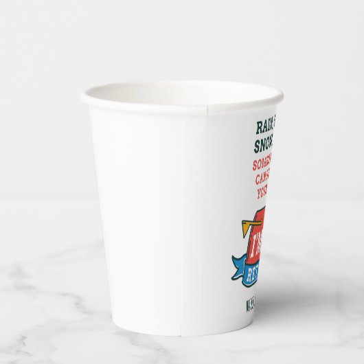 郵便労退職した働者のカスタム退職 紙コップ (右)