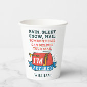 郵便労退職した働者のカスタム退職 紙コップ (正面)