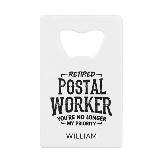 郵便労退職した働者の優先順位の解除カスタム方法 クレジットカード栓抜き (正面)