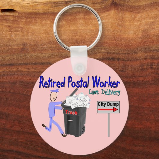 郵便労退職した働者の最終搬送 キーホルダー (正面)