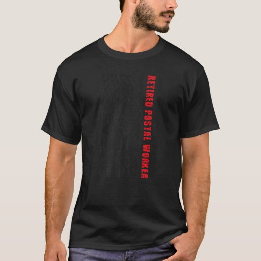 郵便労退職した働者の米国国旗の郵便配達員の退職 Tシャツ (正面)
