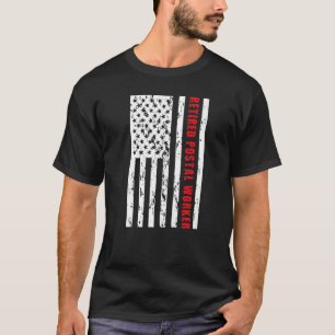 郵便労退職した働者の米国国旗の郵便配達員の退職 Tシャツ