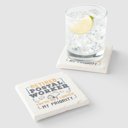 郵便労退職した働者の退職優先度 ストーンコースター (横)