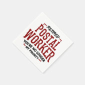 郵便労退職した働者の退職陶磁器 スタンダードカクテルナプキン (角)