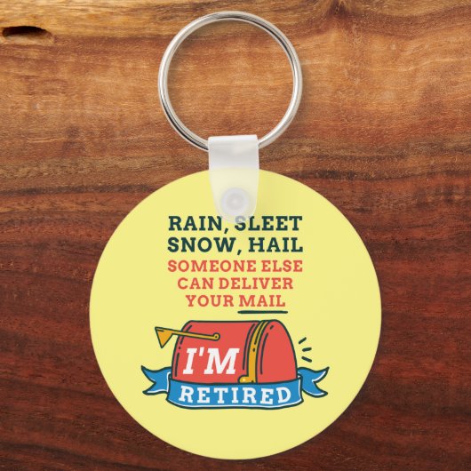 郵便労退職した働者の退職 キーホルダー (正面)