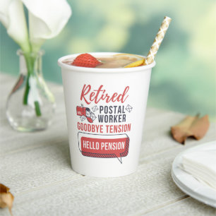 郵便労退職した働者の退職 紙コップ