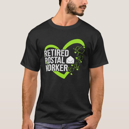 郵便労退職した働者の退職 Tシャツ (正面)