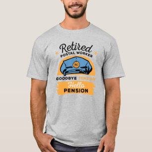 郵便労退職した働者の退職 Tシャツ