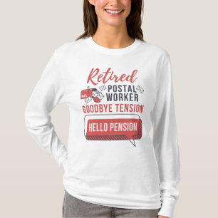 郵便労退職した働者の郵便退職ノベルティ Tシャツ