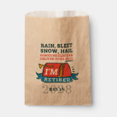 郵便労退職した働者の郵便退職パーティー フェイバーバッグ (正面)