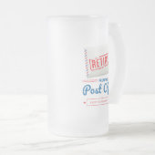 郵便労退職した働者の郵便退職パーティー フロストグラスビールジョッキ (正面右)