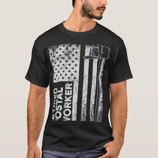 郵便労退職した働者スコアリングメールマン退職D Tシャツ (正面)