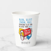 郵便労退職した働者マイレマン私は退職したカスタム 紙コップ (裏面)