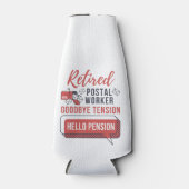 郵便労退職した働者メールパーソナライズされたマン名 ボトルクーラー (正面)