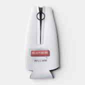 郵便労退職した働者メールパーソナライズされたマン名 ボトルクーラー (裏面)