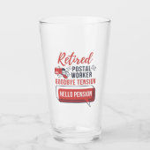 郵便労退職した働者メールマン退職おもしろいGag タンブラーグラス (正面)
