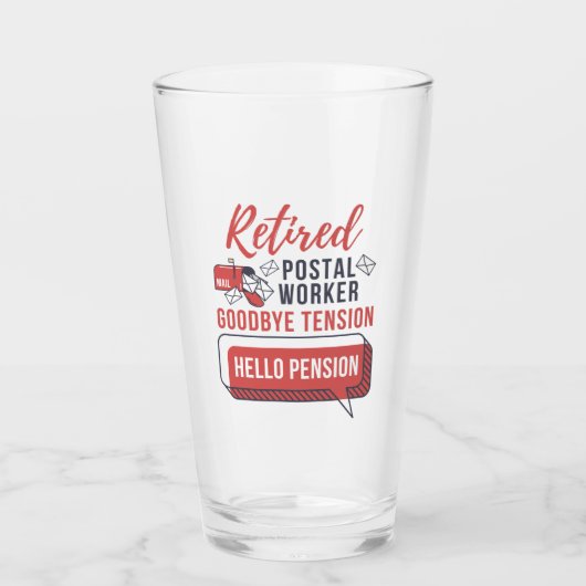 郵便労退職した働者メールマン退職おもしろいGag タンブラーグラス (正面)