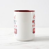 郵便労退職した働者メールマン退職おもしろいGag ツートーンマグカップ (中央)