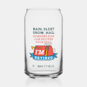 郵便労退職した働者メールマン退職カスタム ガラス缶 (正面)