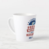 郵便労退職した働者メールマン退職記念 カフェラテマグ (左アングル)