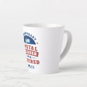 郵便労退職した働者メールマン退職記念 カフェラテマグ (右アングル)