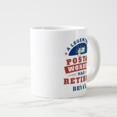郵便労退職した働者メールマン退職記念 ジャンボコーヒーマグカップ (正面右)