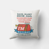 郵便労退職した働者メールマン退職金 クッション (裏面)