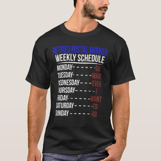 郵便労退職した働者予定退職郵便配達人 Tシャツ (正面)