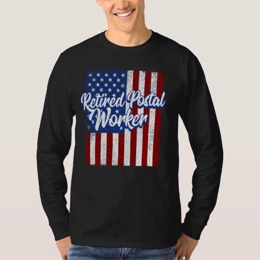 郵便労退職した働者学の退職 Tシャツ (正面)
