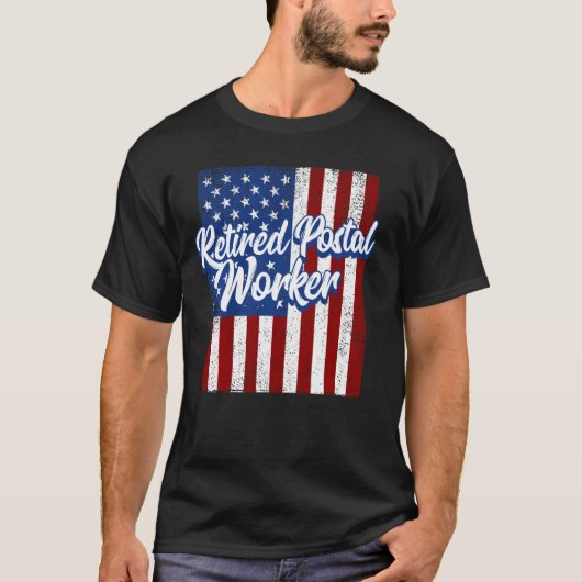 郵便労退職した働者学の退職 Tシャツ (正面)