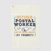 郵便労退職した働者退職が自分の優先順位ではない ゴルフタオル (正面)