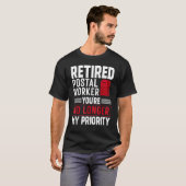 郵便労退職した働者退職パーティーあり Tシャツ (正面フル)