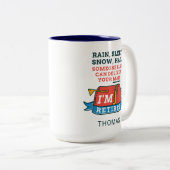 郵便労退職した働者退職パーティー ツートーンマグカップ (正面右)