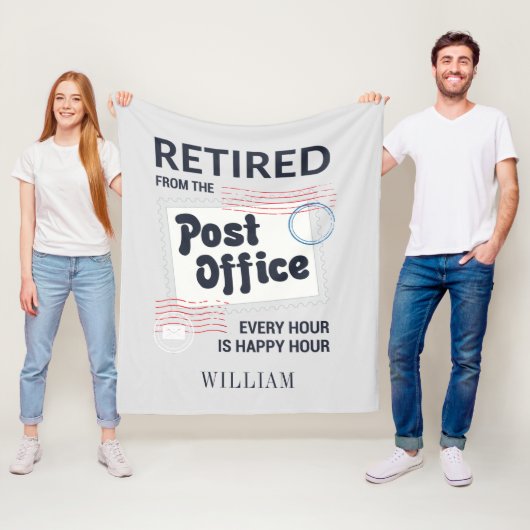 郵便労退職した働者退職メールマンおじいちゃん フリースブランケット (インサイチュ)